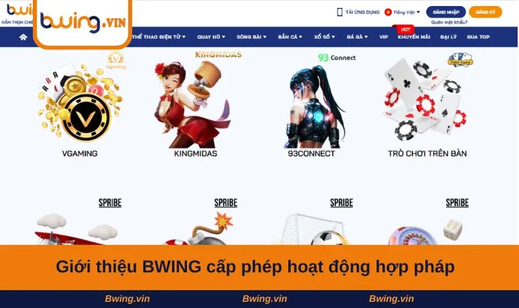 Giới thiệu BWING cấp phép hoạt động hợp pháp
