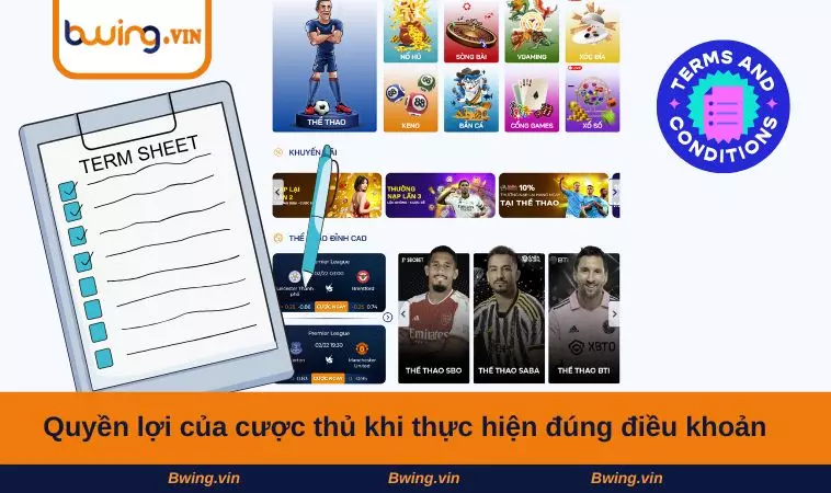 Quyền lợi của cược thủ khi thực hiện đúng điều khoản 