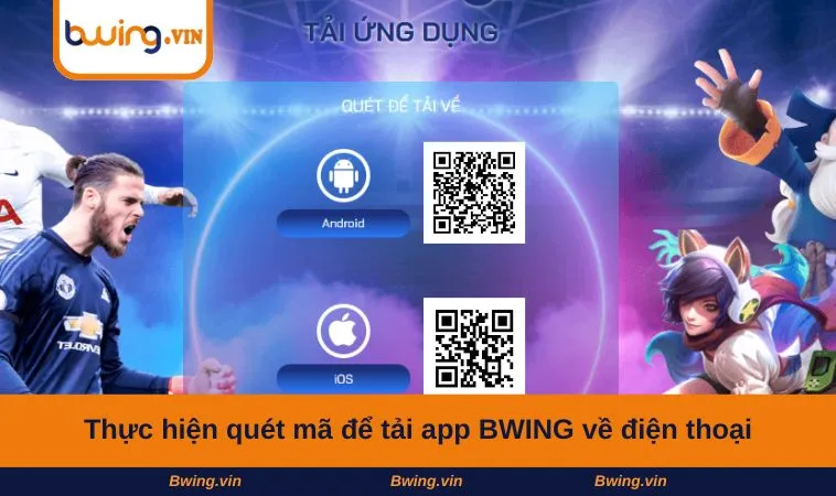 Thực hiện quét mã để tải app BWING về điện thoại